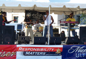 reggae band Slice at the Lincolnville Festival 2009
