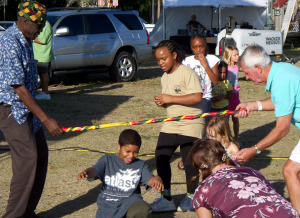 Doing the Limbo at the Lincolnville Festival 2009