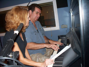 Karen Berkley with Kurt Johnston at Eclipse Recording Company