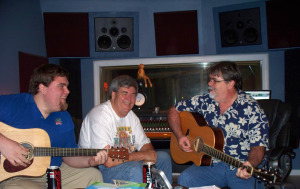 Sam Hankinson, John Hankinson and Jim Stafford at Eclipse Recording Company