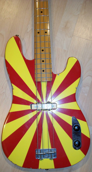 Hand-painted Bass by Bernie "Son" Powers at Eclipse Recording Company