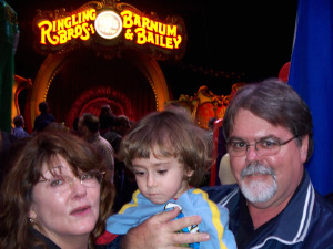 Jim Stafford, Inga Erickson and Seattle Mongelo at the Circus