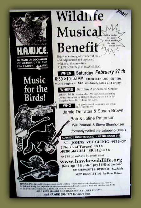 Wildlife Musical Benefit H.A.W.K.E. Sponsored by Eclipse Recording Company