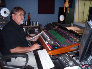 Jim Stafford in the control room of Eclipse Recording Company