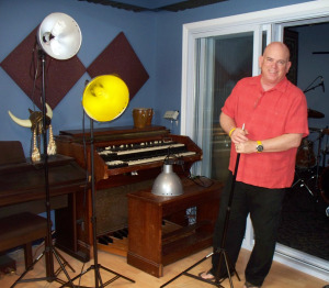 Dan Bagan setting up at Eclipse Recording Company