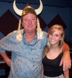 Jim Carrick and his daughter at Eclipse Recording Company
