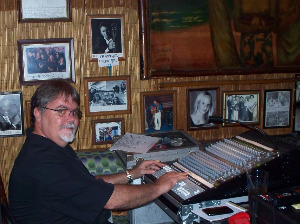 Jim Stafford at the sound board inside Tradewinds where Spanky and our Gang performed.