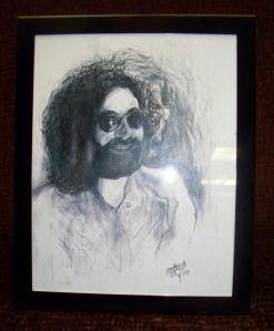  Lizzie Hastings gave us a print of an original piece of her art.  It's Jerry Garcia of the Grateful Dead.  Thanks Lizzie, we love you!