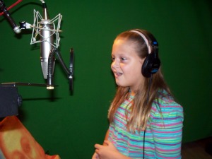 Emily recording at Eclipse 