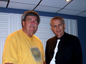 John Hankinson and Peter Guinta from the St. Augustine Record at Eclipse Recording Company