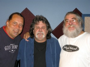 Dave Besley, Gove Scrivenor and Eddie Pickett at Eclipse Recording Company in St. Augustine Florida